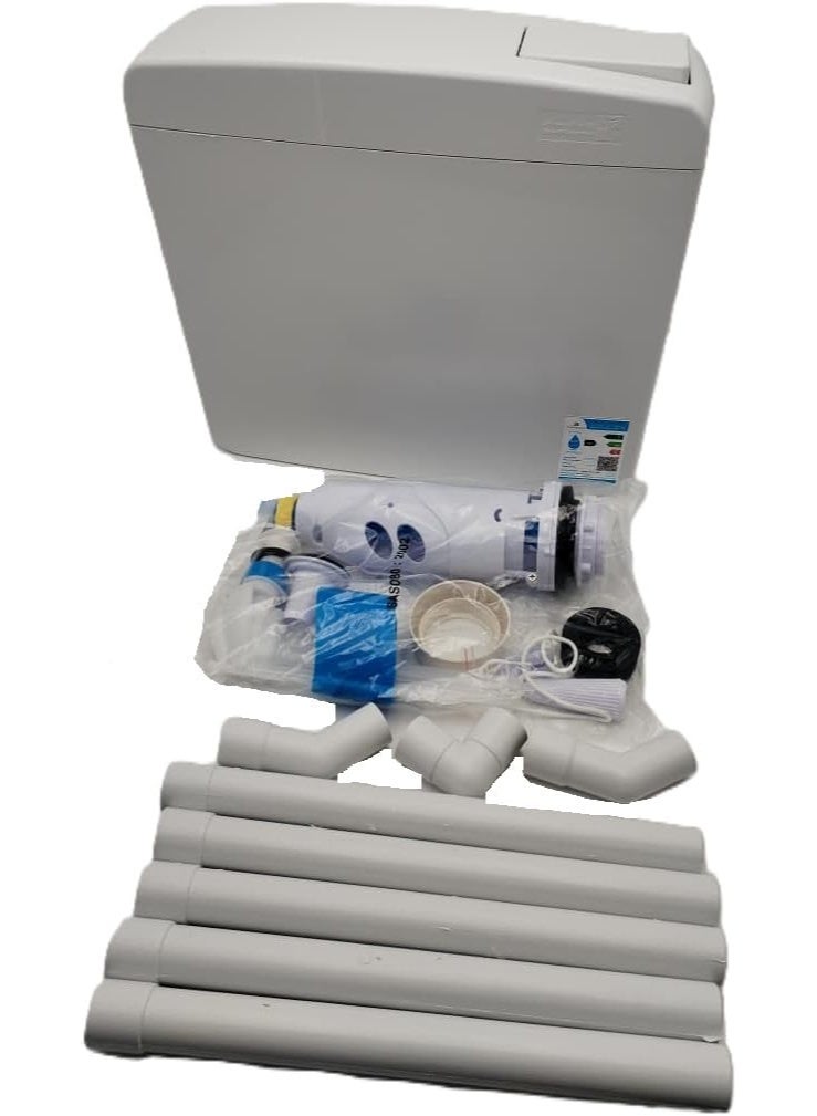 All-white ceramic Arabic siphon – durable and corrosion-resistant design – suitable for everyday bathroom use - Image 3