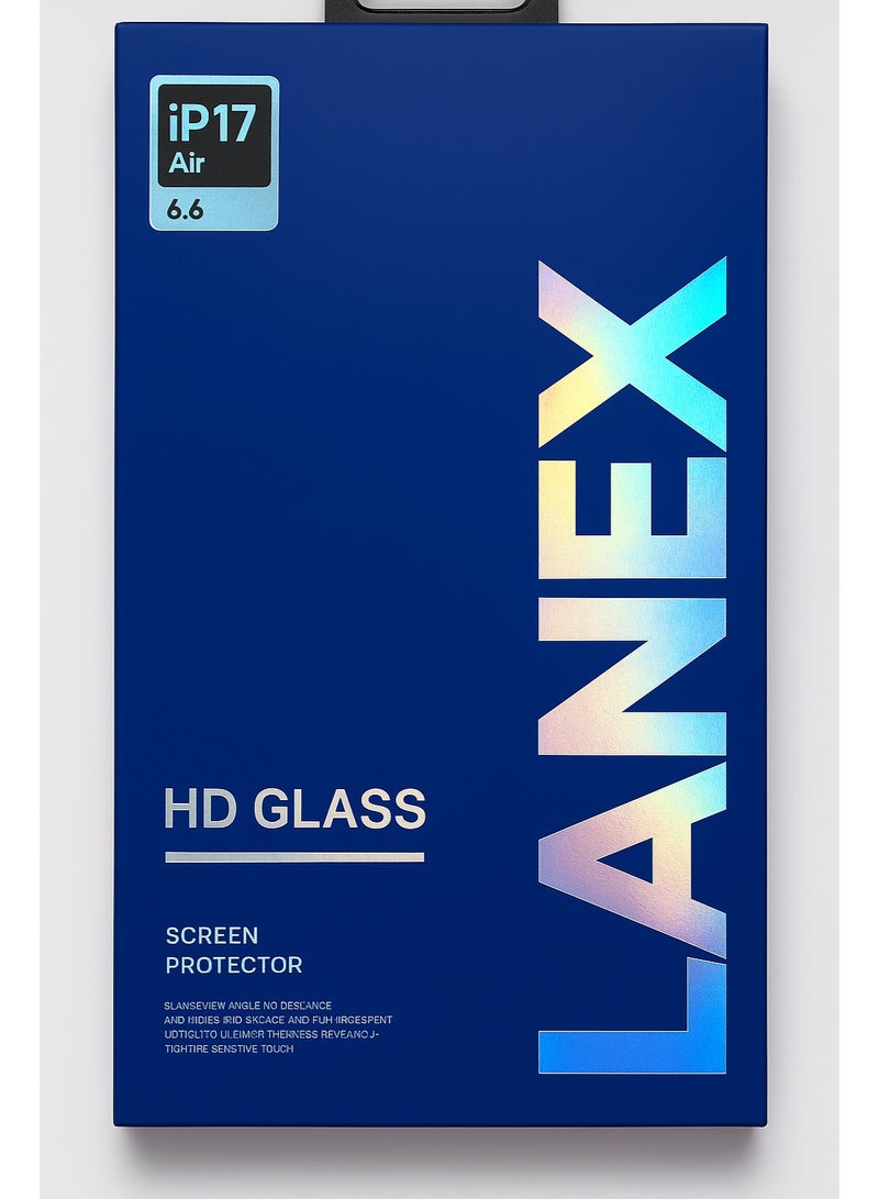LANEX HD Glass Screen Protector for iPhone 17 Air 6.6” – Ultra Clear Tempered Glass Protection - Image 2