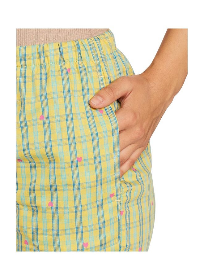 JOCKEY Jockey RX15 Women Super Combed Cotton Woven Relaxed Fit Checkered Shorts with Side Pockets  - Image 5