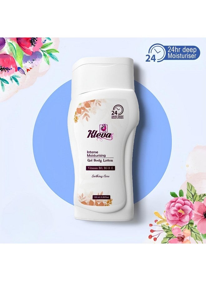KLEVA Intense Moisturizing Gel Body Lotion with Vitamin B3, B5 & E, 24-Hour Deep Hydration & Almond Extract | 100 ml - Image 4