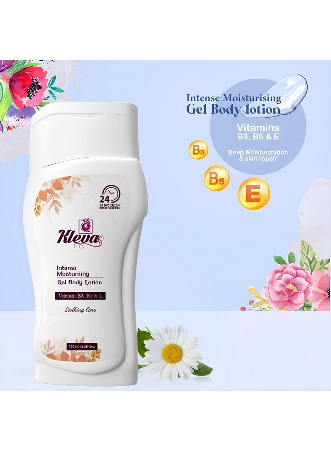 KLEVA Intense Moisturizing Gel Body Lotion with Vitamin B3, B5 & E, 24-Hour Deep Hydration & Almond Extract | 100 ml - Image 2
