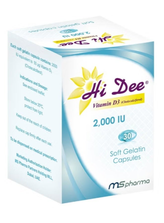 Hidee 2000 IU Vitamin D3 Capsules 30s