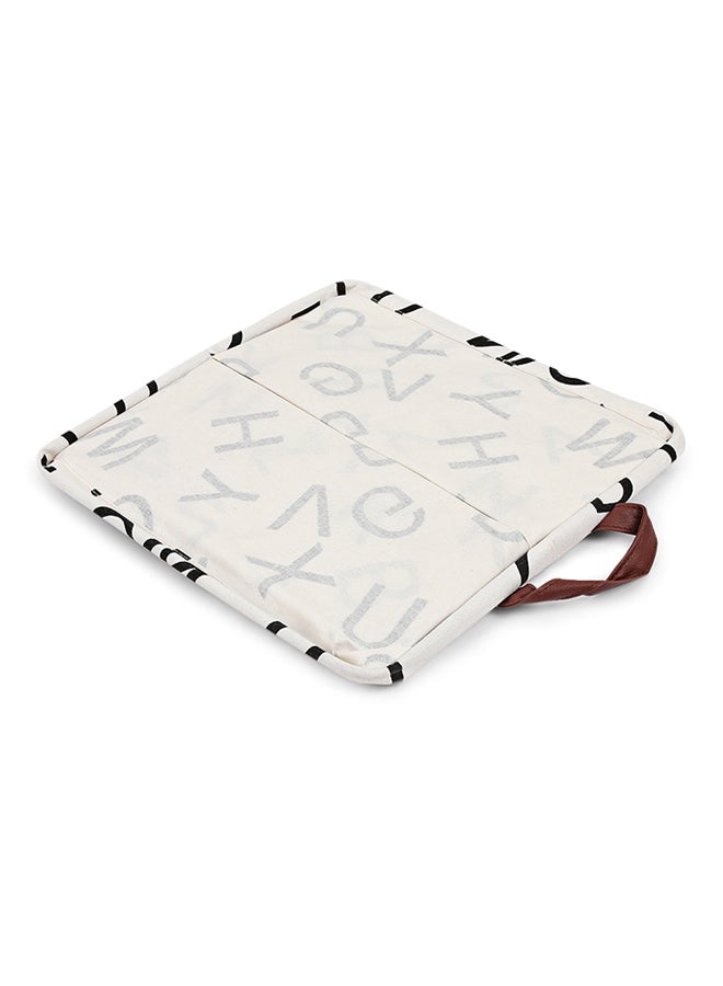 Foldable Laundry Hamper White/Black 33 x 33 x 33cm  - Image 3