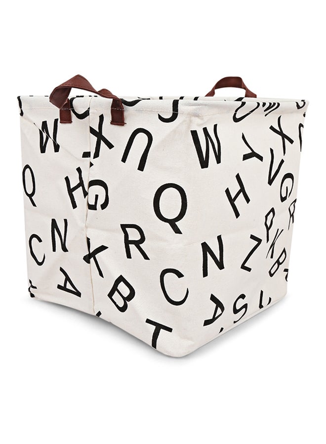 Foldable Laundry Hamper White/Black 33 x 33 x 33cm  - Image 2