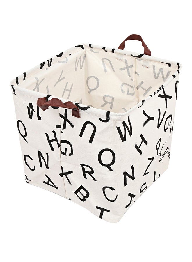 Foldable Laundry Hamper White/Black 33 x 33 x 33cm  - Image 1