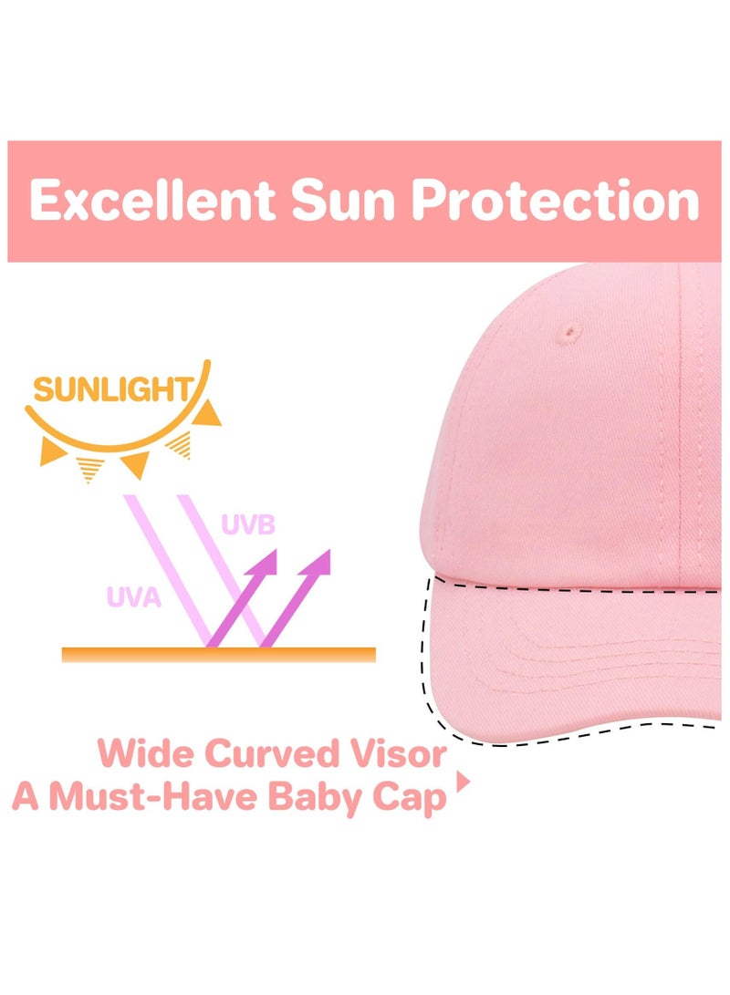 بريجووي قبعة بيسبول للأطفال بعمر 2-6 سنوات قبعة بيسبول للأطفال الصغار، قبعة أطفال للأولاد والبنات قبعة أطفال قطنية للأطفال تحت أشعة الشمس - Image 5