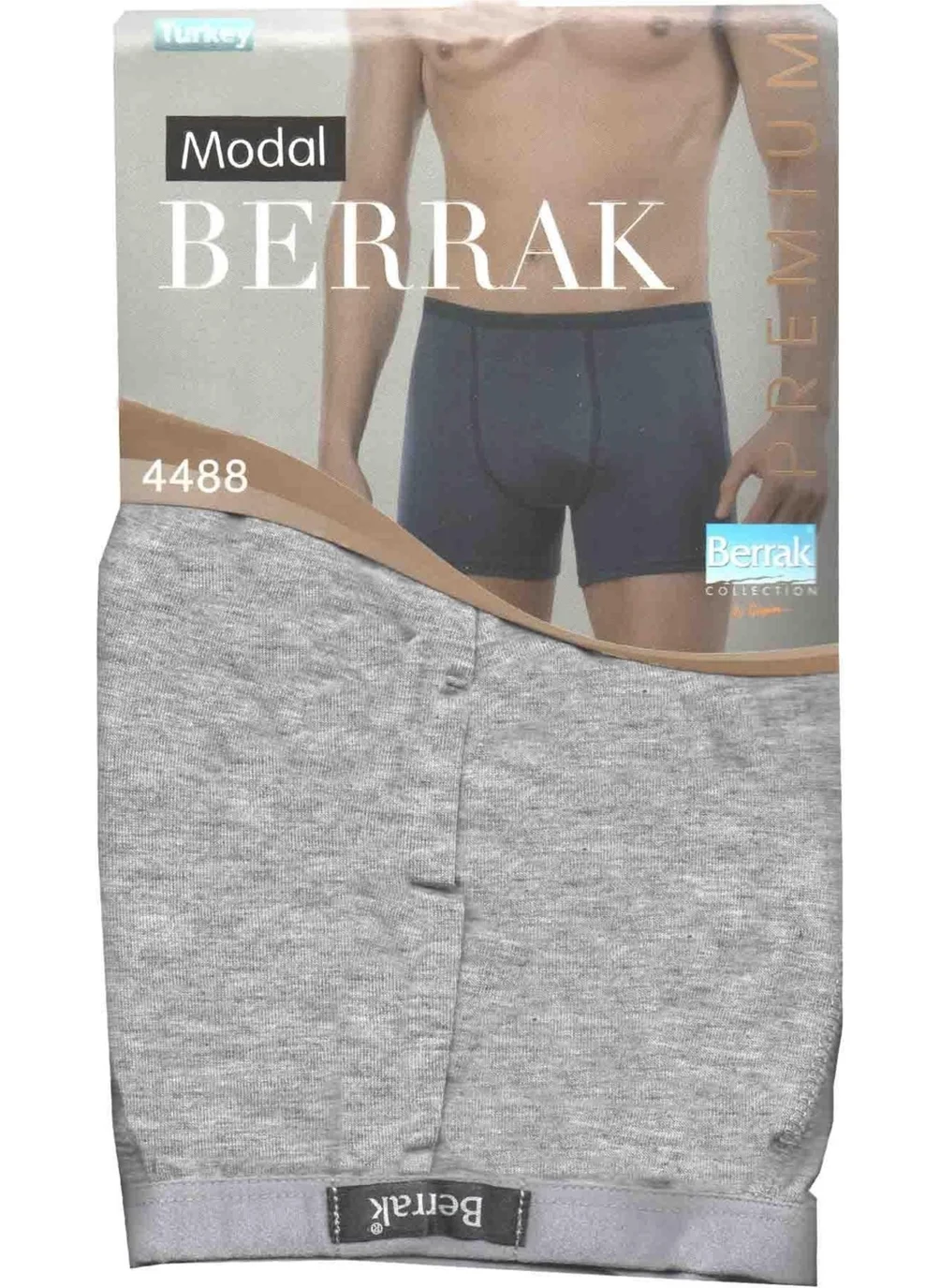 Berrak 4488 Men's Thin Belted Lycra 3-Piece Boxer