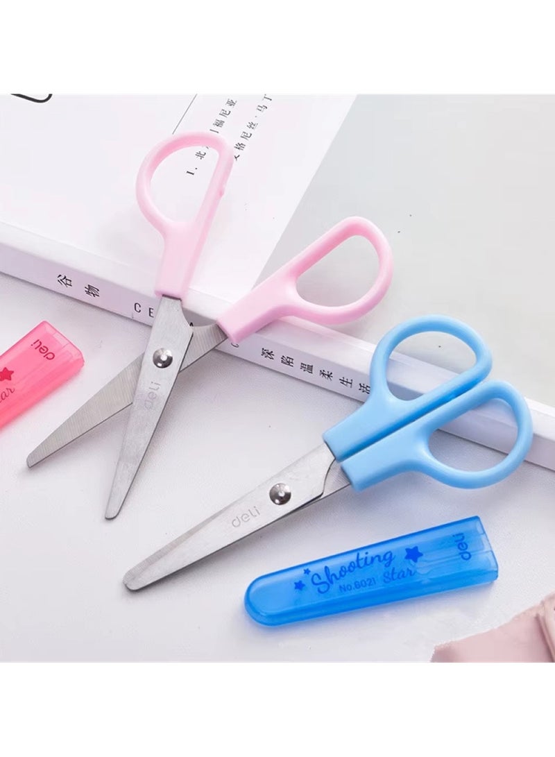Huitich Mini Student Safety Scissors with Protective Cover Cute Design for Kids & School Use - Image 3