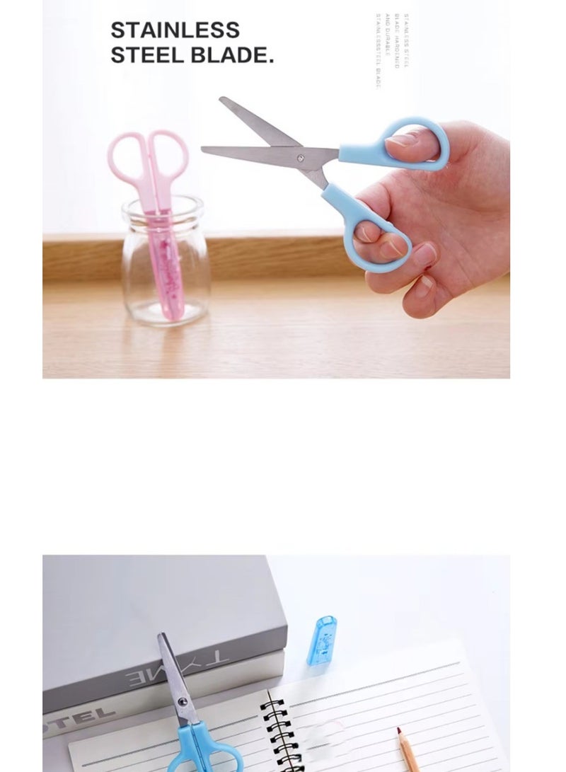 Huitich Mini Student Safety Scissors with Protective Cover Cute Design for Kids & School Use - Image 4