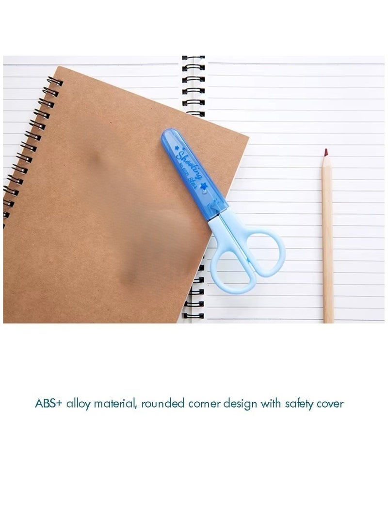 Huitich Mini Student Safety Scissors with Protective Cover Cute Design for Kids & School Use - Image 5