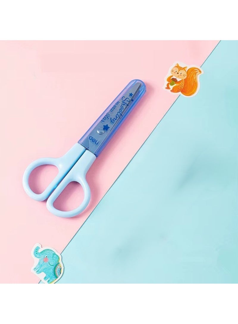 Huitich Mini Student Safety Scissors with Protective Cover Cute Design for Kids & School Use - Image 2