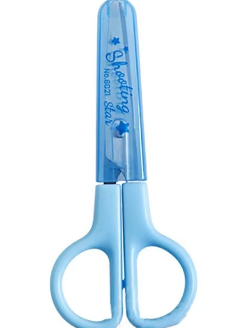 Huitich Mini Student Safety Scissors with Protective Cover Cute Design for Kids & School Use - Image 1
