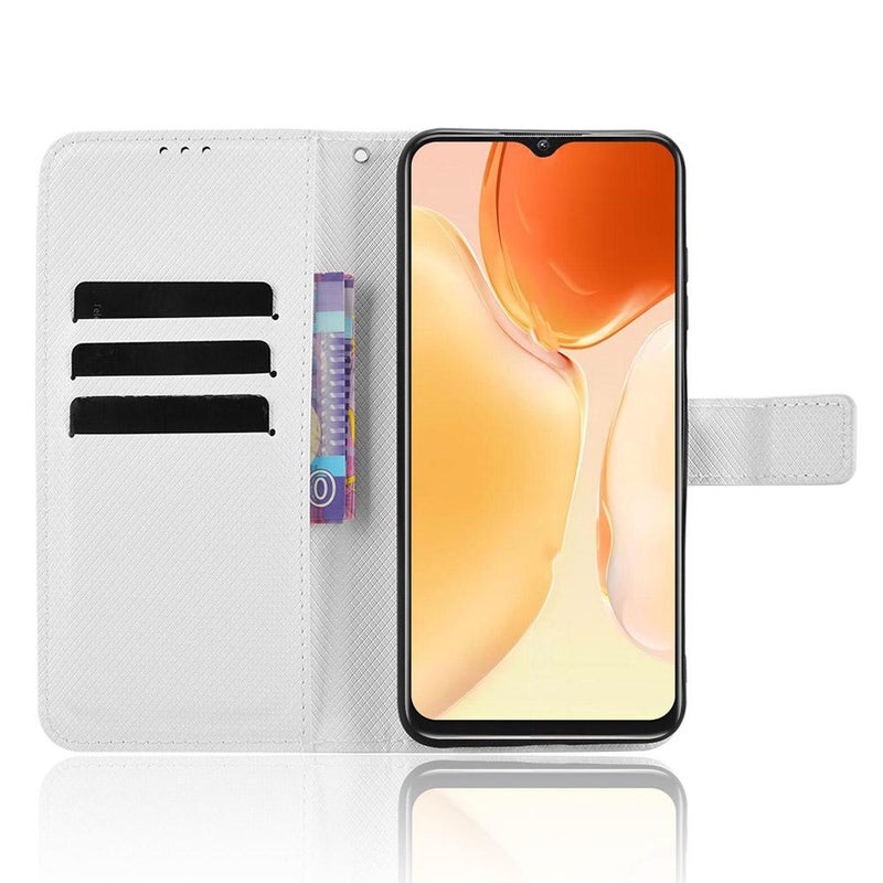 erorex For Oukitel C61 / C61 Pro Diamond Texture Leather Phone Case(White) - Image 4