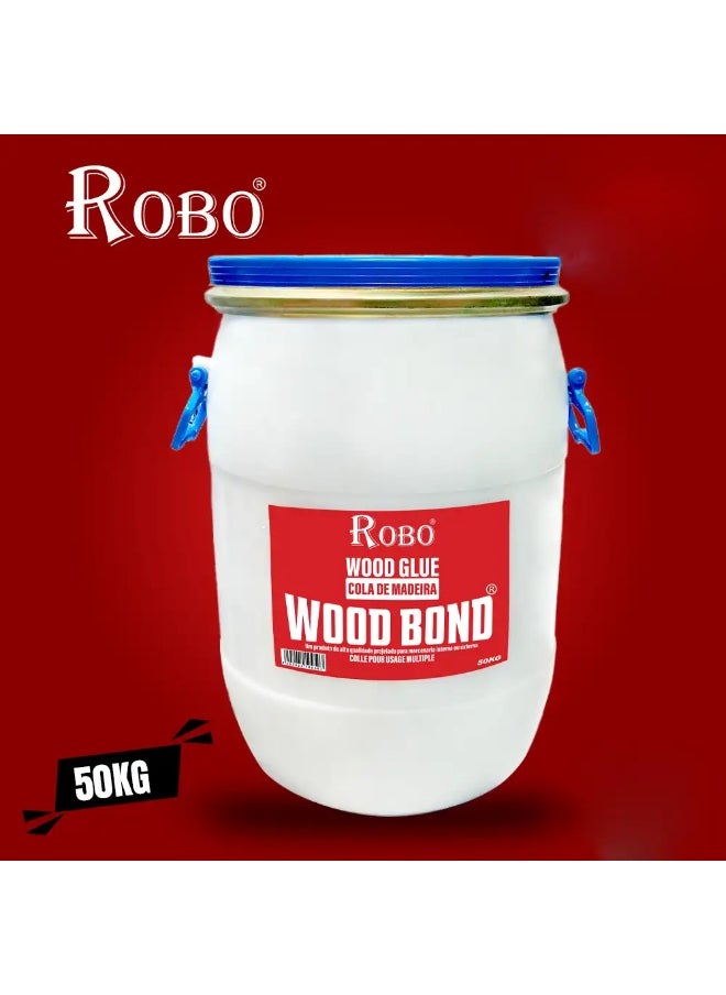ROBO - ROBO Wood Glue – 50KG Professional Grade Adhesive for Carpentry, Furniture, MDF & Plywood | Strong Bonding, Fast Drying, Water Resistant | Industrial Wood Glue for Indoor & Outdoor Use - Image 1