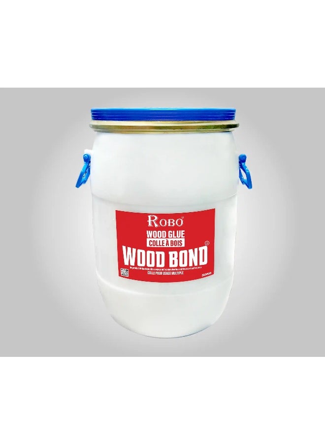 ROBO - ROBO Wood Glue – 50KG Professional Grade Adhesive for Carpentry, Furniture, MDF & Plywood | Strong Bonding, Fast Drying, Water Resistant | Industrial Wood Glue for Indoor & Outdoor Use - Image 1