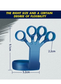 KASTWAVE Strength Training Grip Strength Strengthener, 6 Pieces Silicone Wrist Puller Finger Exercise Tension Ring Fitness Equipment Forearm Strength Exercise Finger Expander (Black, Blue, Gray)  - Image 4