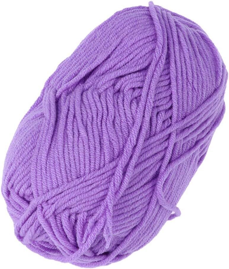 TIDTALEO Milk Cotton Yarn Chunky Soft Knitting Wool for Sweaters Hats Scarves DIY Projects Light Purple Hand-Woven Crochet Yarn Warm and Skin-Friendly Cotton Textured - Image 1