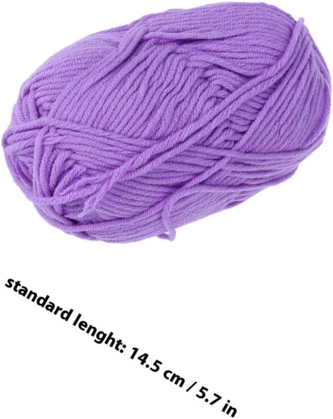 TIDTALEO Milk Cotton Yarn Chunky Soft Knitting Wool for Sweaters Hats Scarves DIY Projects Light Purple Hand-Woven Crochet Yarn Warm and Skin-Friendly Cotton Textured - Image 2