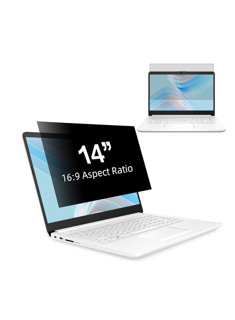 14 Inch Laptop Privacy Screen 16:9 Aspect Ratio Computer Privacy Protector Film, Double-Sided Anti-Blue Light Anti-Glare Screen Protector for Laptop and Widescreen Monitor(WxH: 310 mm x 174 mm)  - Image 1
