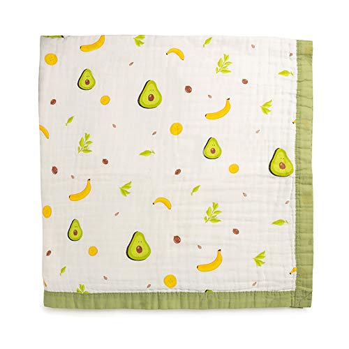 KICKS & CRAWL Kicks Crawl Avocuddle Quilted Muslin Baby Blanket 100 Muslin Cotton 110 x 110 cm - Image 1