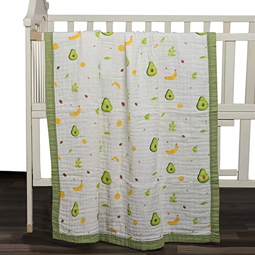 KICKS & CRAWL Kicks Crawl Avocuddle Quilted Muslin Baby Blanket 100 Muslin Cotton 110 x 110 cm - Image 5