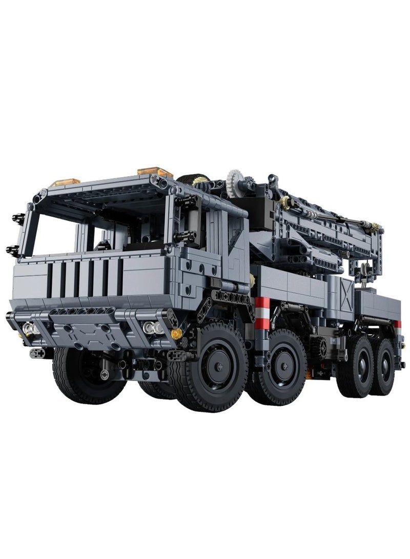 CaDA Remote Control Car Toy Building Blocks Grey Master-Military Crane Truck  C61507W 2686pcs for +8 Years old - Image 1