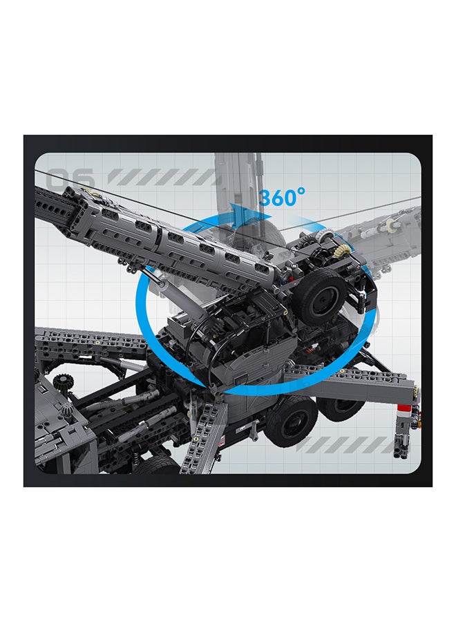 CaDA Remote Control Car Toy Building Blocks Grey Master-Military Crane Truck  C61507W 2686pcs for +8 Years old - Image 5