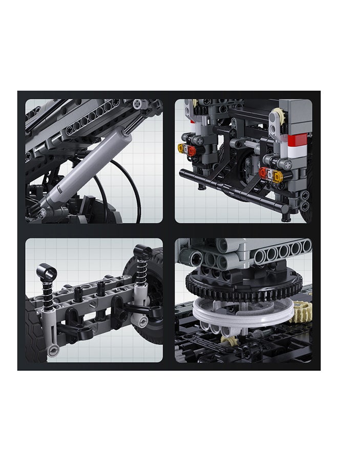 CaDA Remote Control Car Toy Building Blocks Grey Master-Military Crane Truck  C61507W 2686pcs for +8 Years old - Image 3