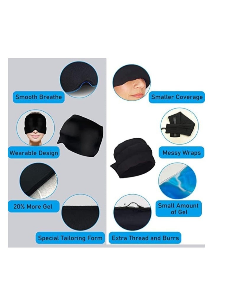 VANLON Headache Hat for Migraine, Headache Migraine Relief Cap for Tension Headache Migraine Relief, One Size Fits All Headache Hat with Reusable Ice Gel Pack for Puffy Eyes, Sinus & Stress Relief - Image 4