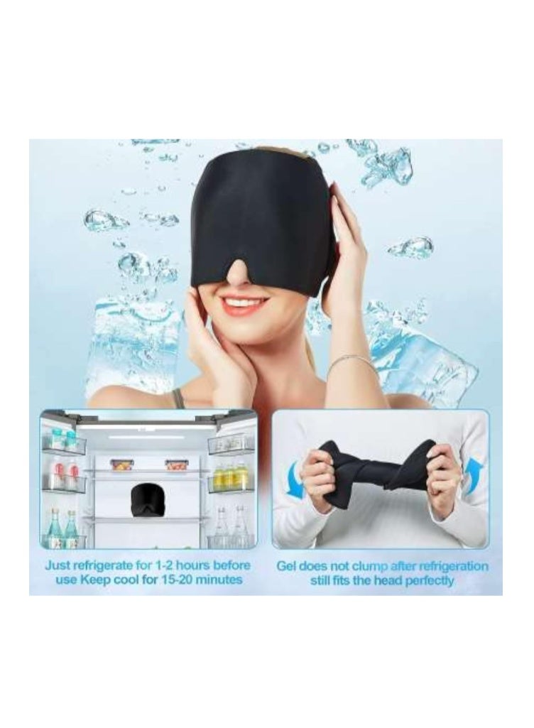 VANLON Headache Hat for Migraine, Headache Migraine Relief Cap for Tension Headache Migraine Relief, One Size Fits All Headache Hat with Reusable Ice Gel Pack for Puffy Eyes, Sinus & Stress Relief - Image 2