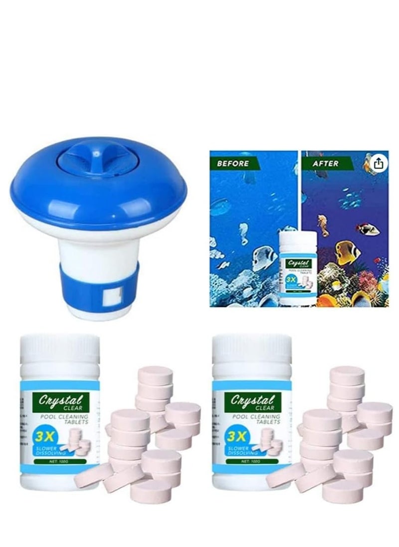 Beauenty Swimming pool Cleaning Float With 200g Purifier Tablets Swimming Pool Chlorine Dispenser Kit  - Image 1