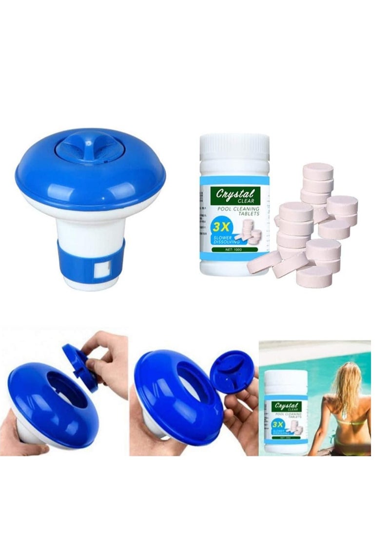 Beauenty Swimming pool Cleaning Float With 200g Purifier Tablets Swimming Pool Chlorine Dispenser Kit  - Image 2