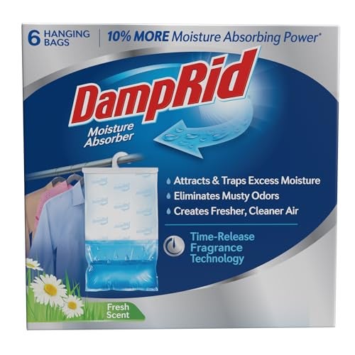 DampRid Fresh Scent Hanging Moisture Absorber, 15.4 oz., 6 Pack - Eliminates Musty Odors for Fresher, Cleaner Air, Ideal Moisture Absorbers for Closet, 10% More Moisture Absorbing Power* - Image 1