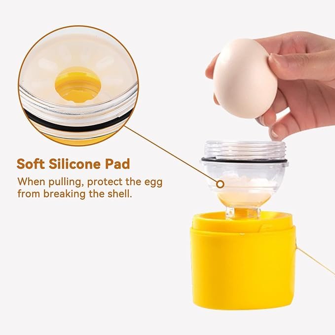 black sparrow Egg Scrambler Shaker Whisk Hand Powered Golden Egg Maker Eggs Yolk White Mixer Cooking Utensil Kitchen Gadgets Egg Pudding Maker Pack of 1  - Image 4