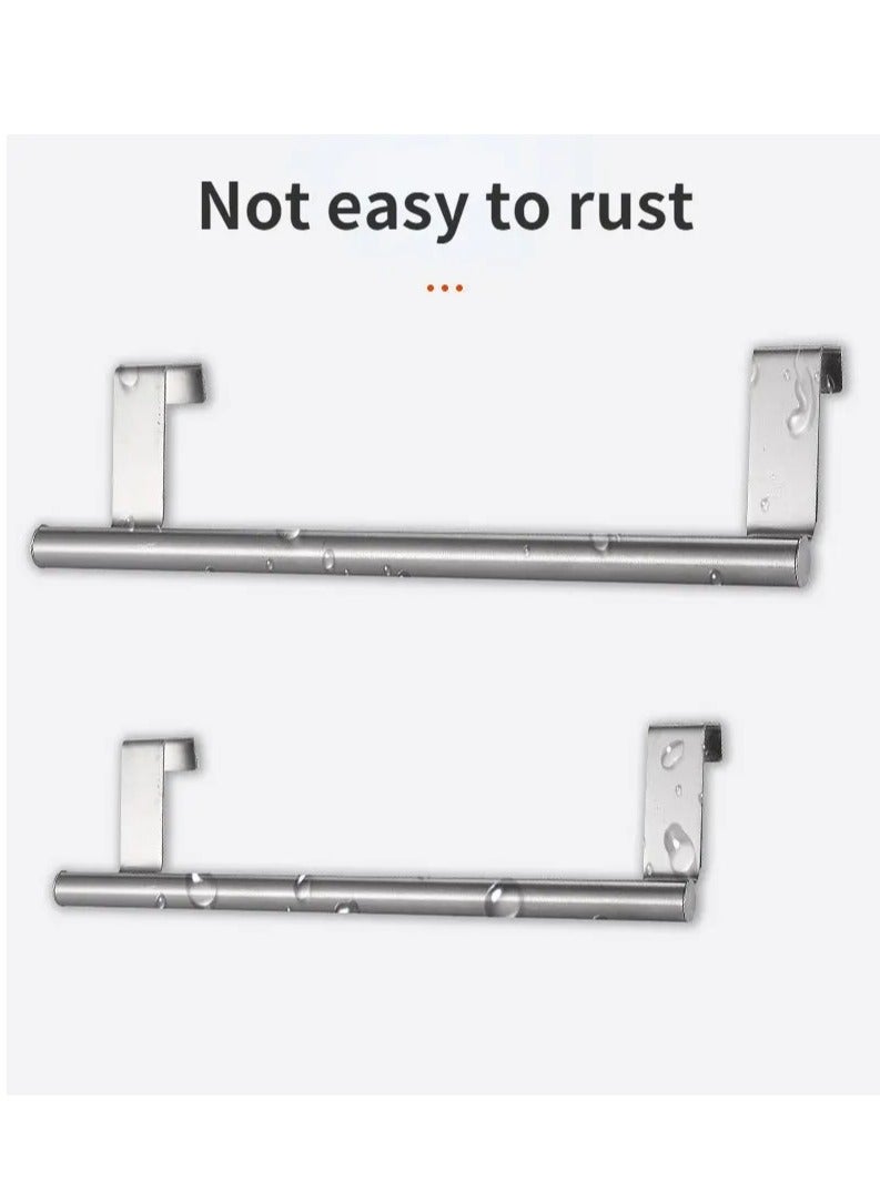 MODERN HOME 2PCS Over The Door Towel Rack, Stainless Steel Kitchen Towel Holder, Cabinet Door Towel Bar, Dish Towel Rack for Cabinet, Over Cabinet Towel Hanger for Kitchen Bathroom Cupboard - Image 5