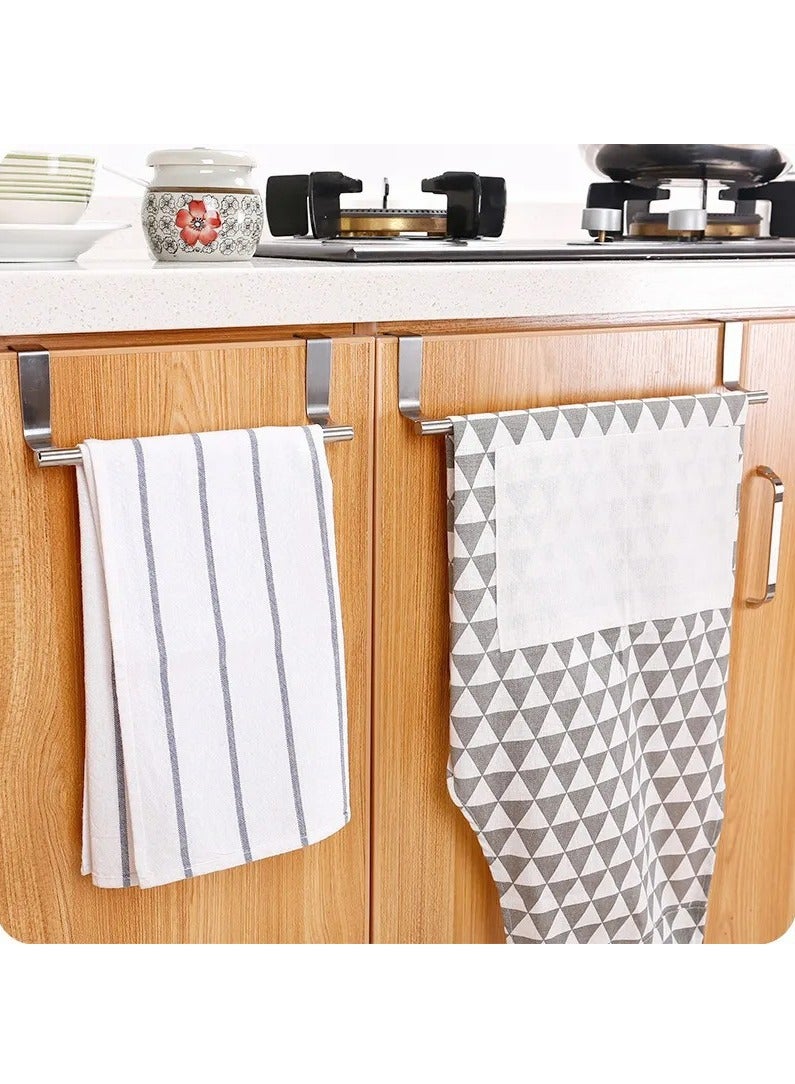 MODERN HOME 2PCS Over The Door Towel Rack, Stainless Steel Kitchen Towel Holder, Cabinet Door Towel Bar, Dish Towel Rack for Cabinet, Over Cabinet Towel Hanger for Kitchen Bathroom Cupboard - Image 4