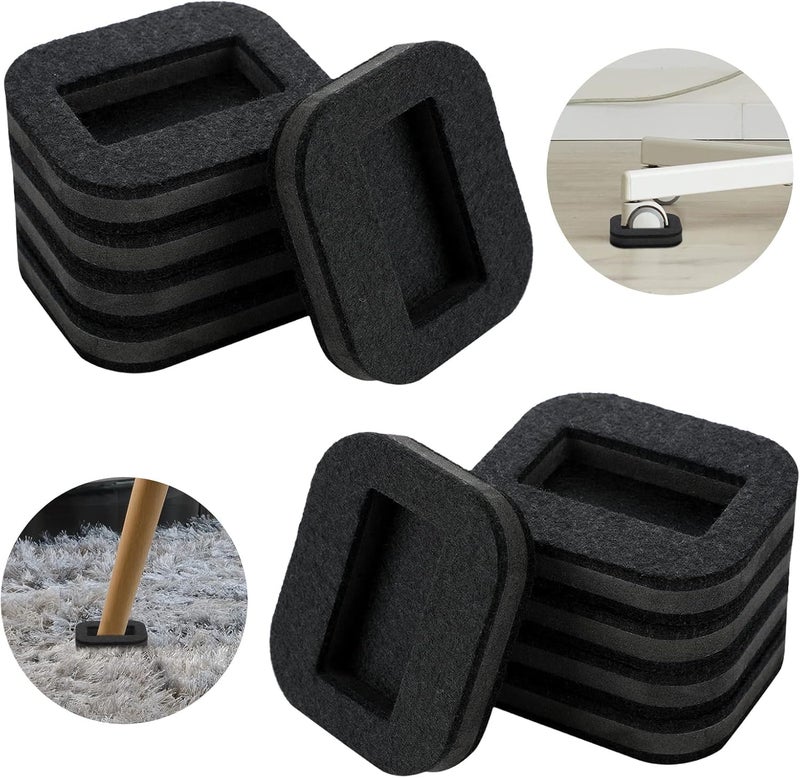 Do It Yourself DIY Crafts Felt Caster Cups UltraGrip ScratchResistant Wheel Stoppers for Smooth Moving Hard Floors Ideal for Beds Chairs Office Furniture Preventing Damage Noise 1st Image 16 Pieces - Image 5