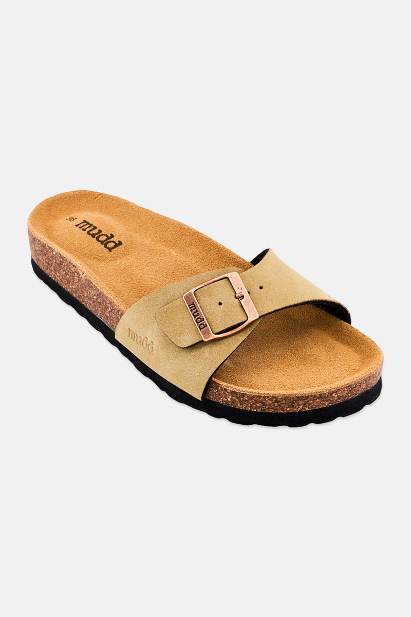 Mudd Women Slip On Cork Sandals, Light Brown - Image 1