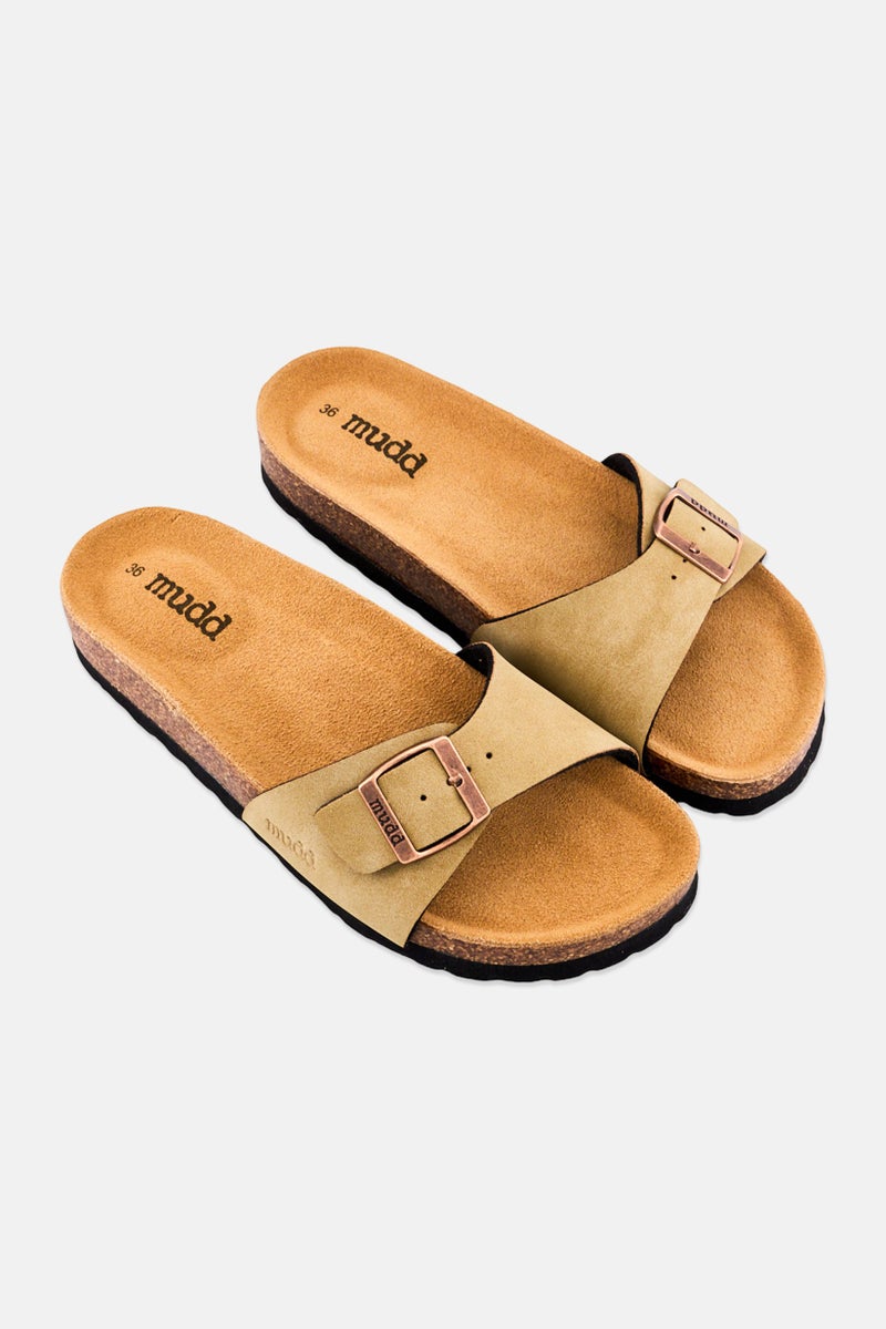 Mudd Women Slip On Cork Sandals, Light Brown - Image 4