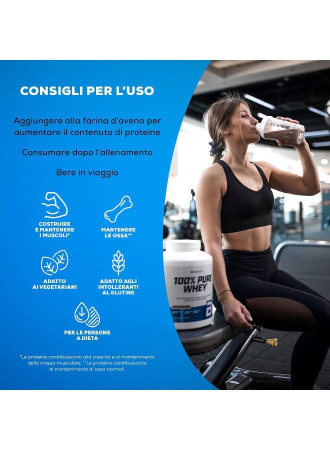 BioTechUSA 100% Pure Whey Protein Powder Bourbon Vanilla 2270g, Whey Concentrate And Isolate Blend With Glutamine BCAAs And Bromelain, Low Sugar, Gluten Free, Palm Oil Free, Preservative Free, Easy Mixing Protein Drink Powder - Image 5