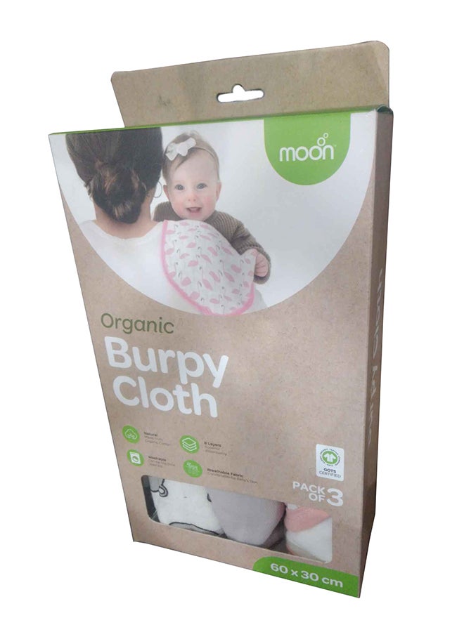 Moon Organic Burpy Cloth (8 Layer) - Set of 3 - Image 2