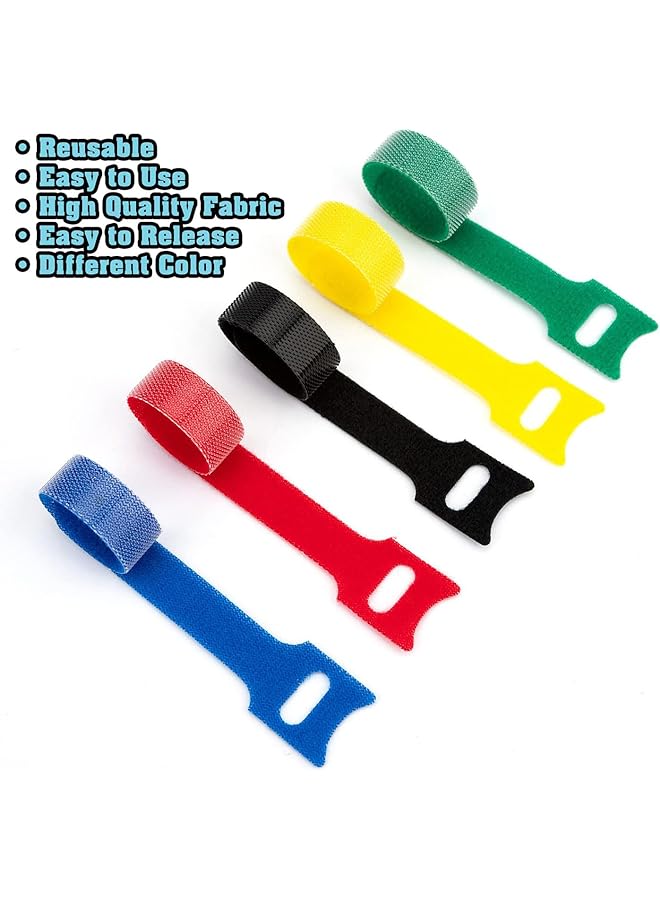 erorex Reusable Zip Tie Cable Ties Cord Organizer Cable Management Wire Management Cable Organizer Hook And Loop Cable Ties Twist Ties Cable Straps Tie Wraps Cord Ties Wire Ties Home Office Tie Wire 60 Pcs - Image 3