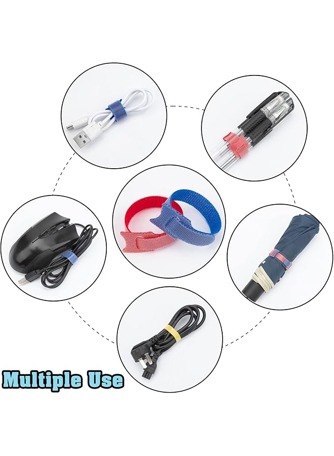 erorex Reusable Zip Tie Cable Ties Cord Organizer Cable Management Wire Management Cable Organizer Hook And Loop Cable Ties Twist Ties Cable Straps Tie Wraps Cord Ties Wire Ties Home Office Tie Wire 60 Pcs - Image 5