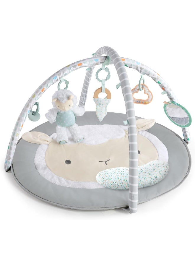Ingenuity Sheppyâ€™s Spot Ultra Plush Baby Activity Gym & Tummy Time Mat - Image 1