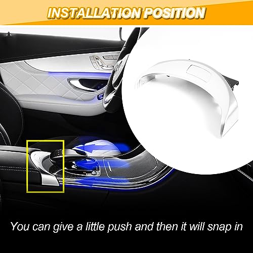 AUTOBABA Front Center Console Armrest Box Release Button Switch Cover Compatible with 2015-2021 Mercedes-Benz C Class C200 C300 C350E C400 C450 W205 2017-2021 AMG C43 GLC63 Replace# A2056803407, 2056803711 - Image 3