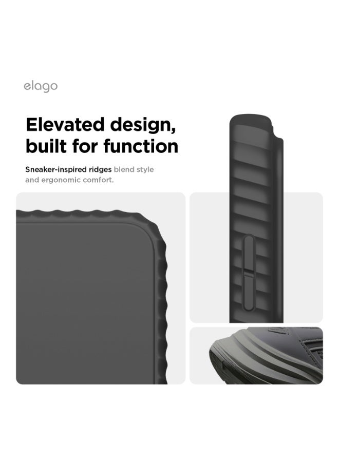Elago Magnetic Ridge Silicone for Samsung Galaxy S26 ULTRA  Case cover [MagSafe Compatible] with Non-Slip Grip and Shockproof Protection - Black - Image 3