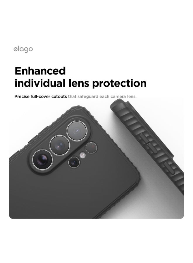 Elago Magnetic Ridge Silicone for Samsung Galaxy S26 ULTRA  Case cover [MagSafe Compatible] with Non-Slip Grip and Shockproof Protection - Black - Image 4