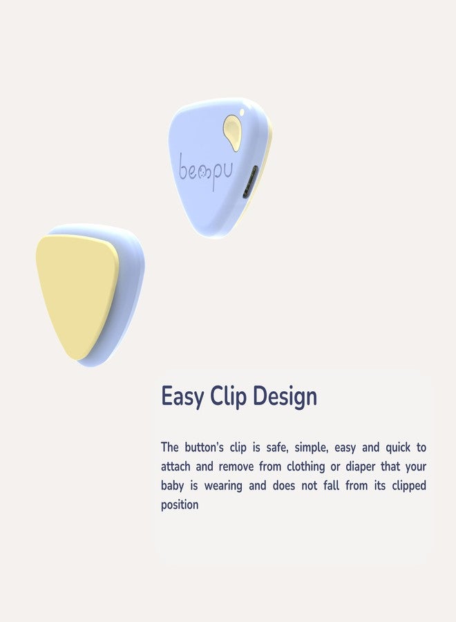 Bempu Bellybutton Baby Movement Monitor for Peace of Mind with Gentle Vibration, App Alerts, Easy Clip, Portable & Baby-Safe Design (Yellow) - Image 4