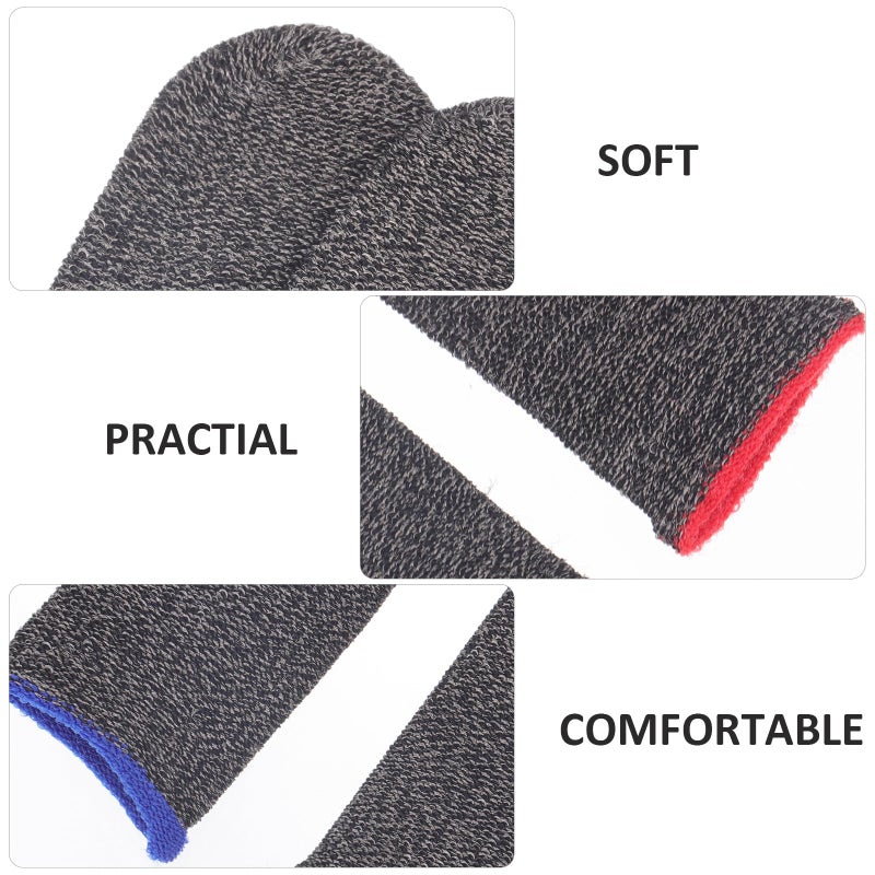 Anti Sweat Silver Fiber Gaming Finger Sleeves 30pcs Touch Screen Covers Breathable Protectors - Image 4