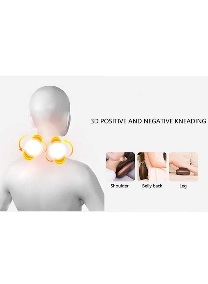 Neck Massage Pillow And Shoulders, Adomen, Legs Back Massager Relaxation By 8 Head With Magnet Vibrator Electric Heating Kneading Therapy - Image 3